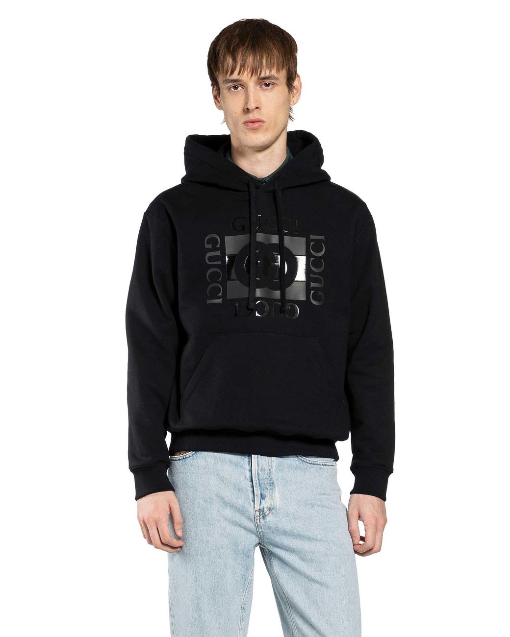 Gucci Black Interlocking G Hoodie for men