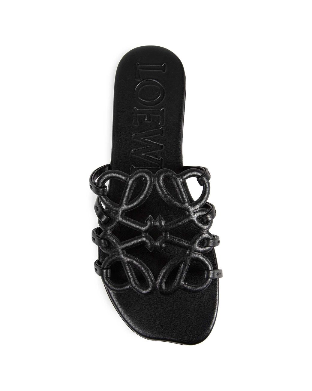 Loewe Black Petal Anagram Slides