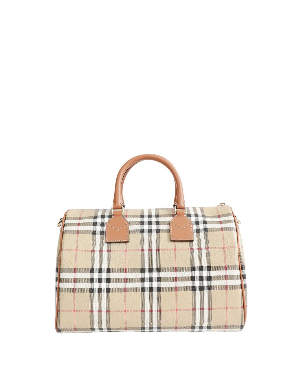 Burberry Brown Medium Check Bowling Bag