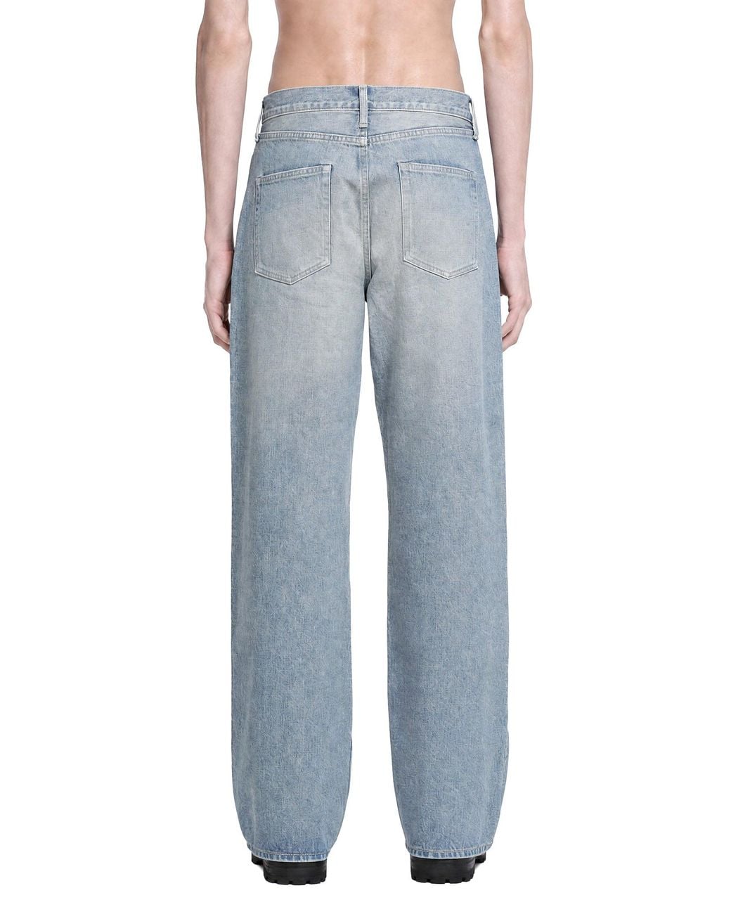 Ssstein Blue Loose Denim Pants for men