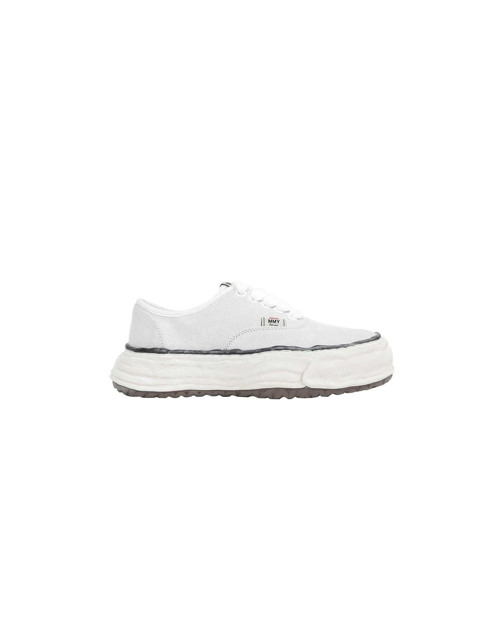 Maison Mihara Yasuhiro White Baker26 Glittery Suede Sneakers for men