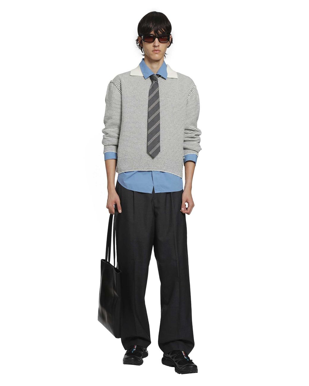 mfpen Black Patch Trousers for men