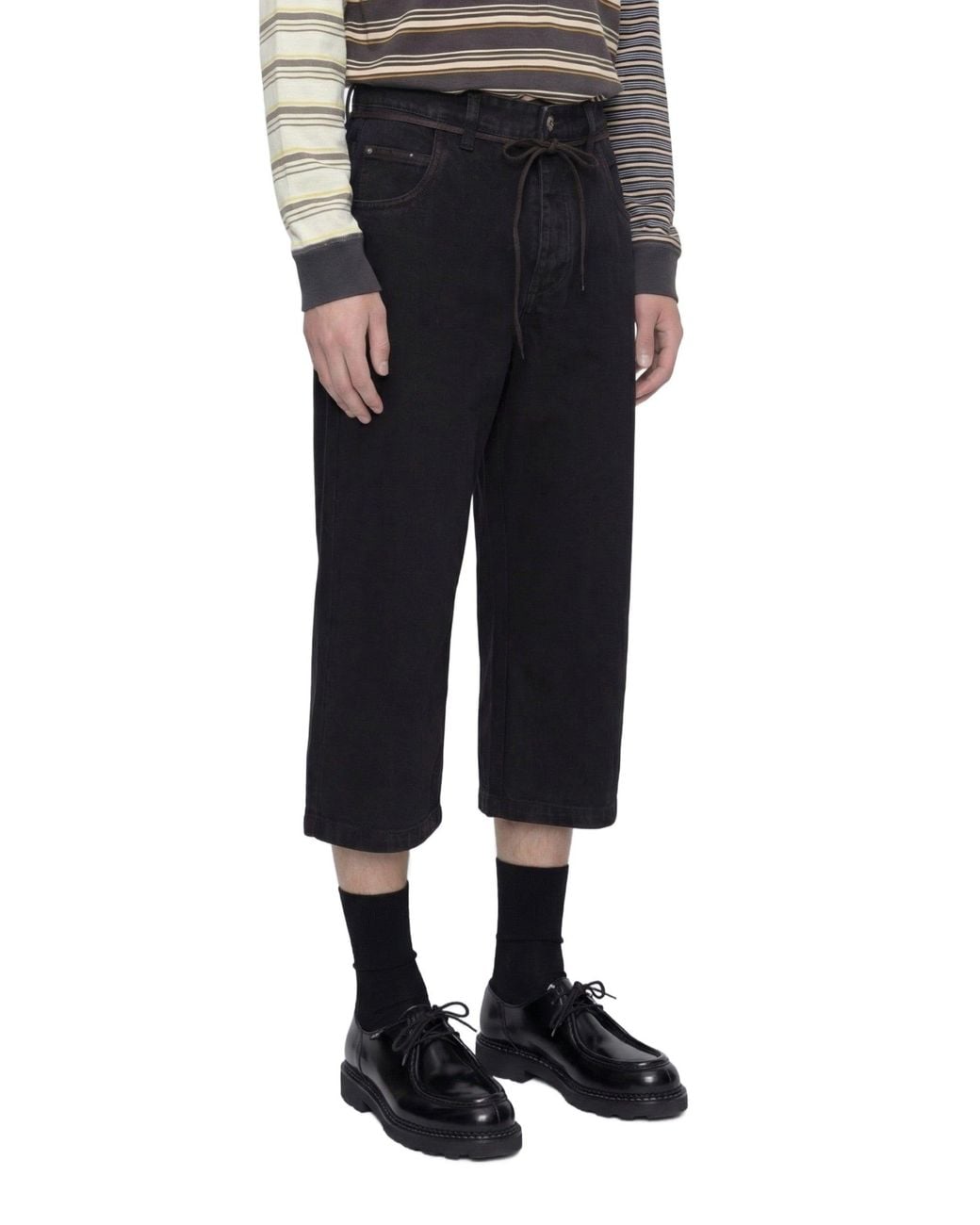 Song For The Mute Black Long Shorts for men