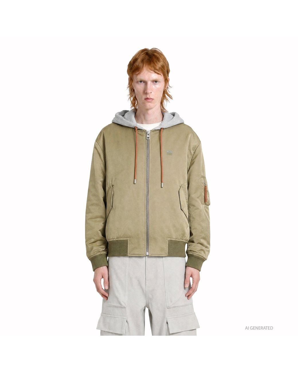 Loewe Green Bomber Jacket for men