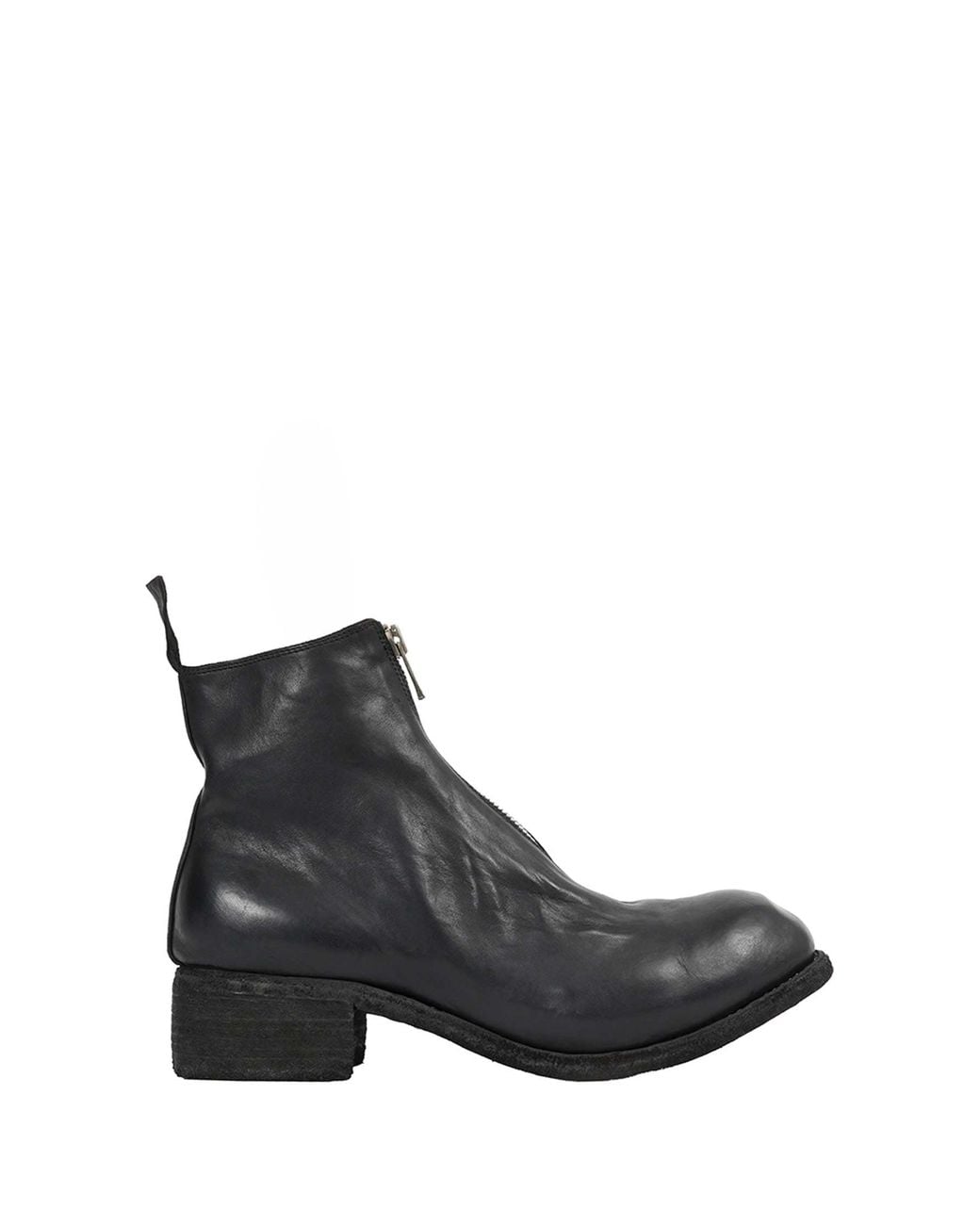 Guidi Black Palombaro Front Zip Boots for men