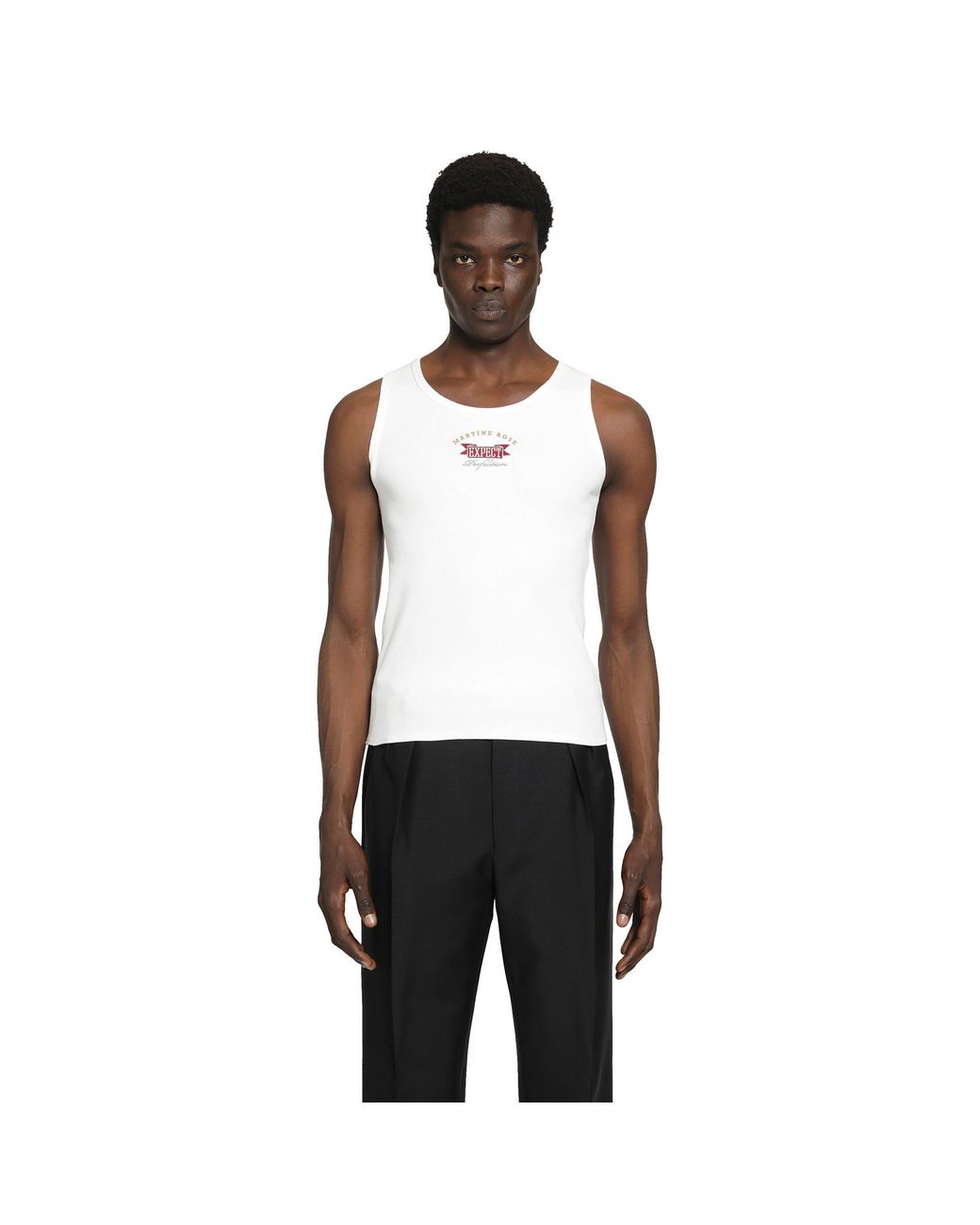Martine Rose White Expect Perfection Vest for men
