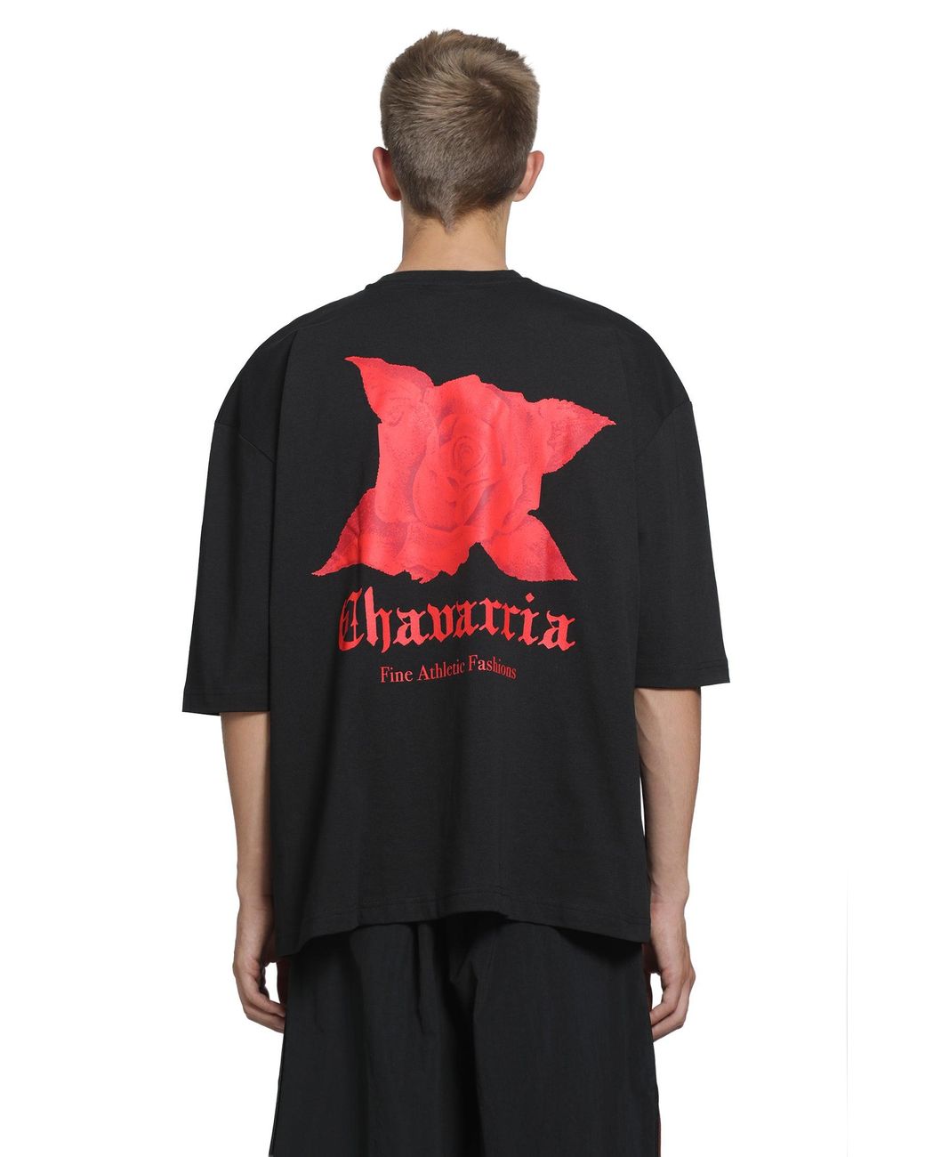 Adidas Black Originals X Willy Chavarria Dark Rose Tee for men