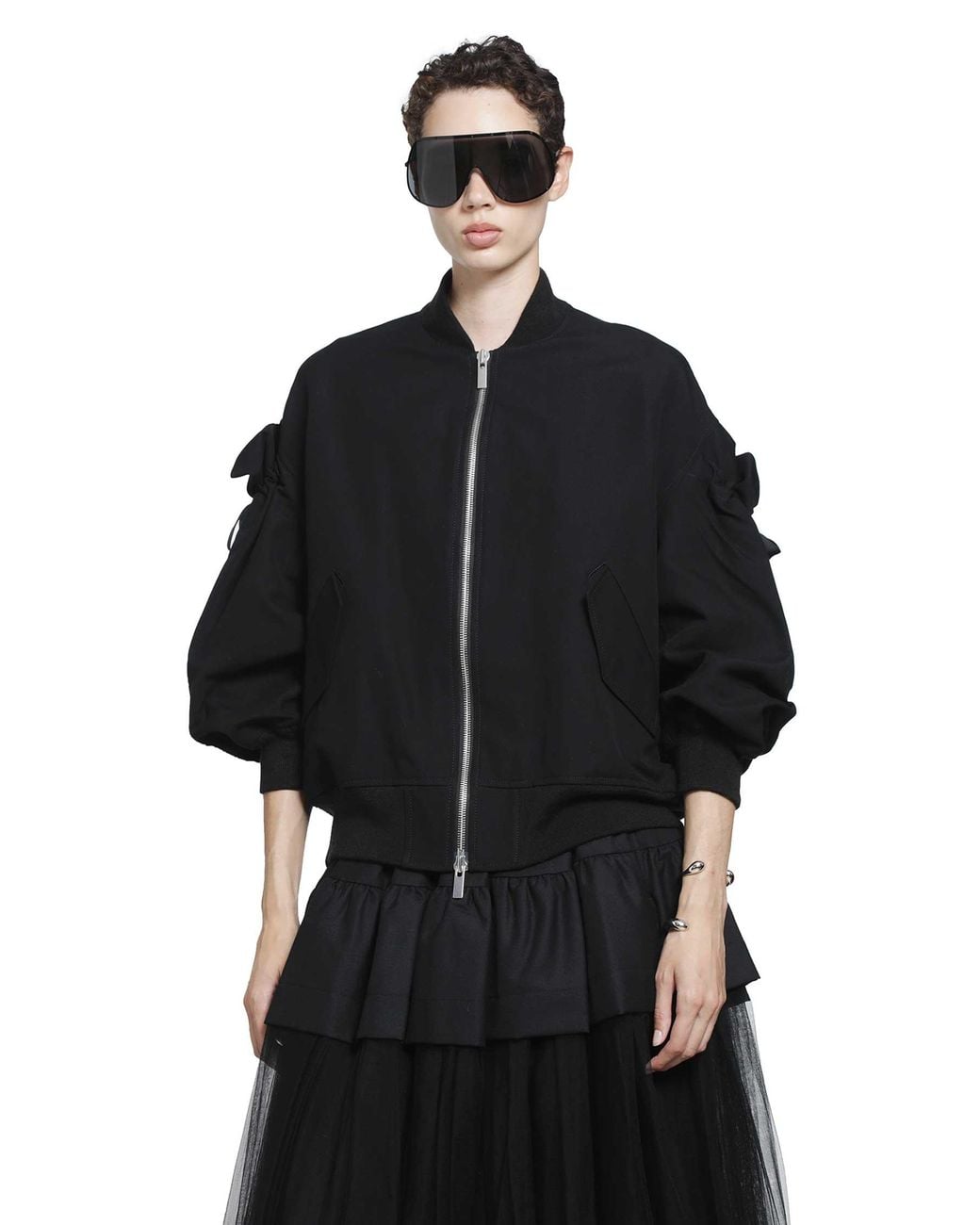 Noir Kei Ninomiya Black Cotton Bomber