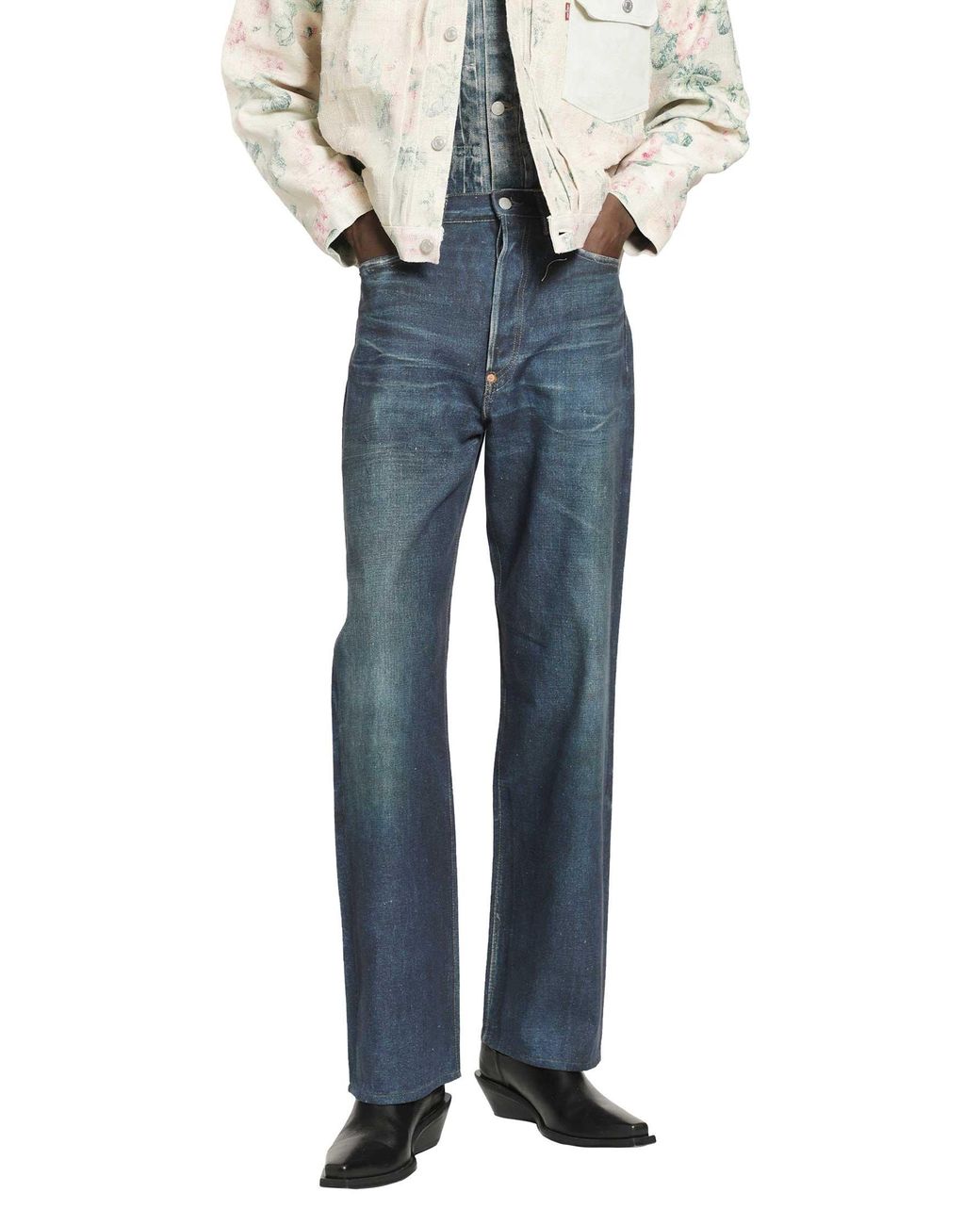 Junya Watanabe Blue Levi's Collaboration 5 Pocket Jeans for men