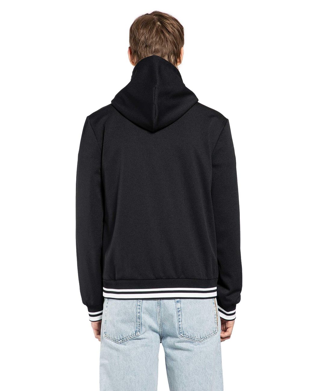 Gucci Black Technical Jersey Zip-Up Hoodie for men
