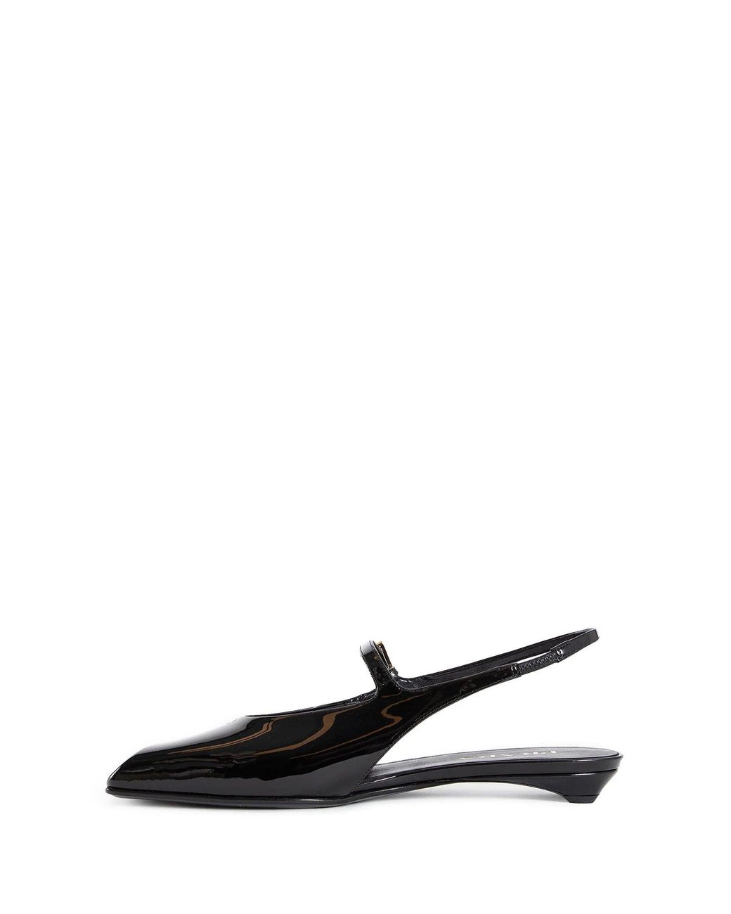 Prada Black Patent Leather Slingback Ballerinas