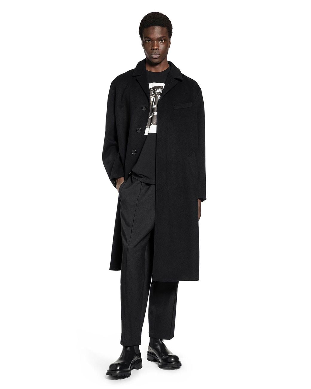 Givenchy Black Clapperboard Print T-Shirt for men