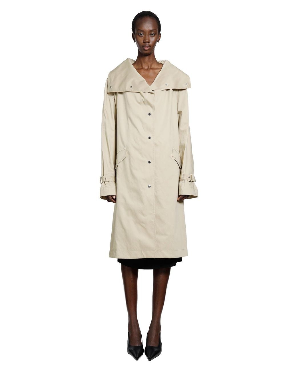 Totême  White Oversized Cotton Trench Coat