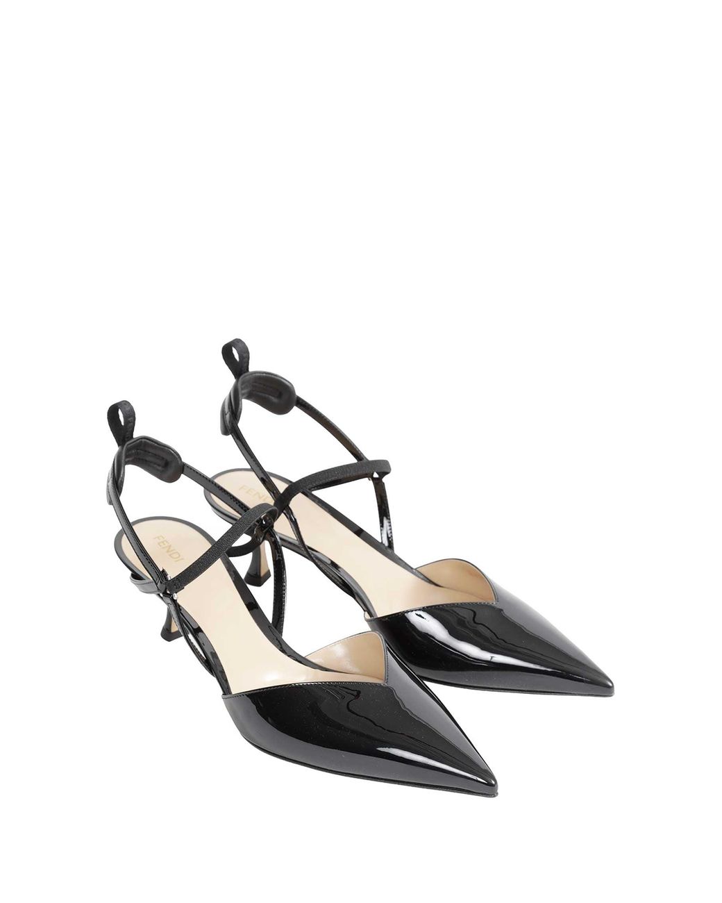 Fendi Black Very Colibrì Slingback Pumps