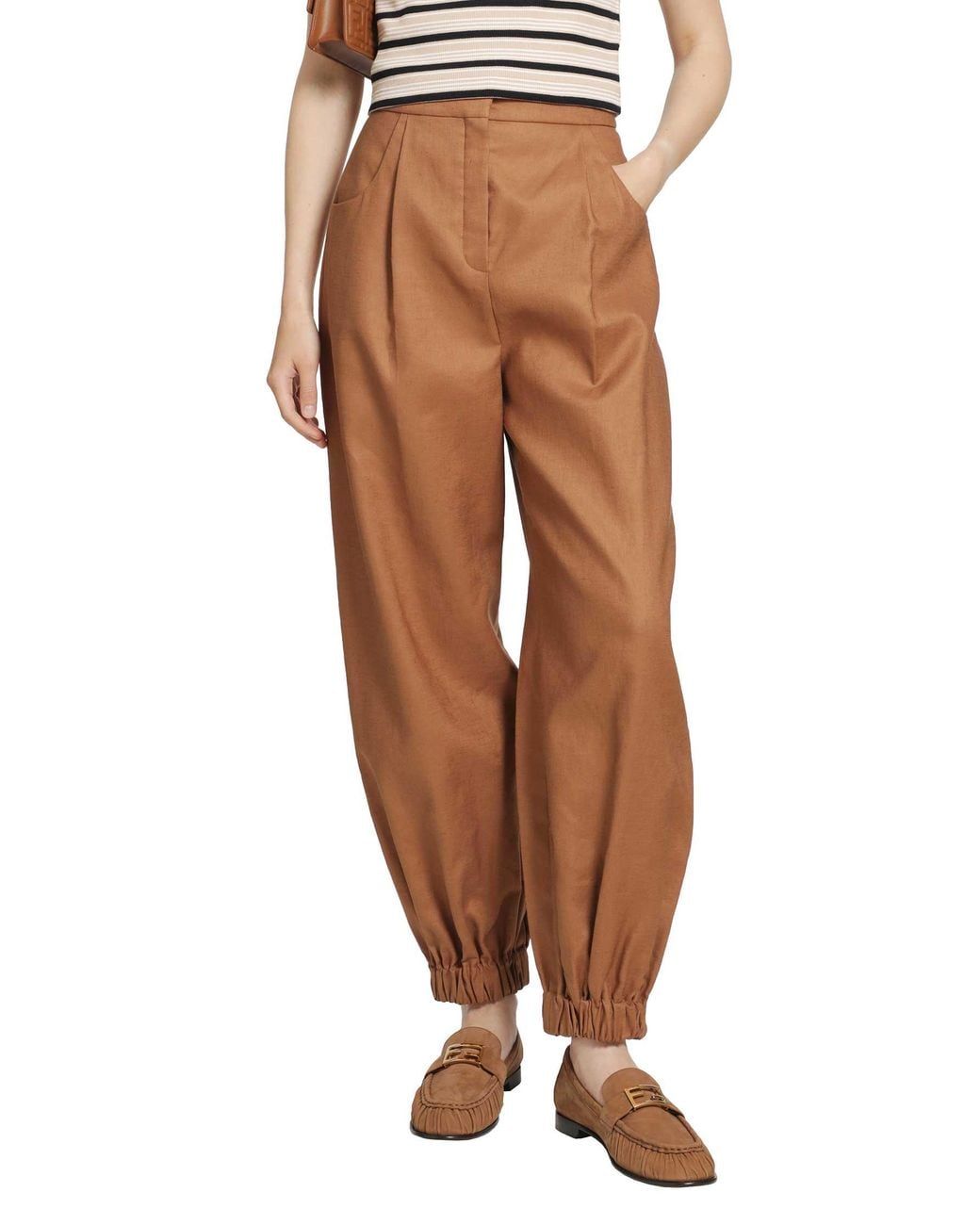 Fendi Brown Ballon Pants