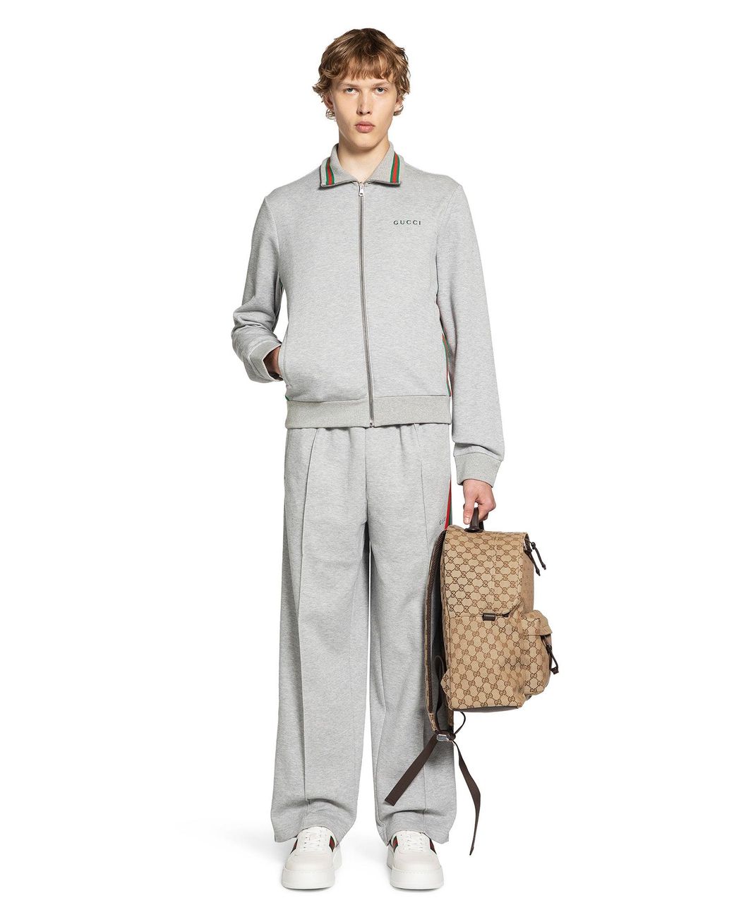 Gucci Gray Cotton Sweatpants for men