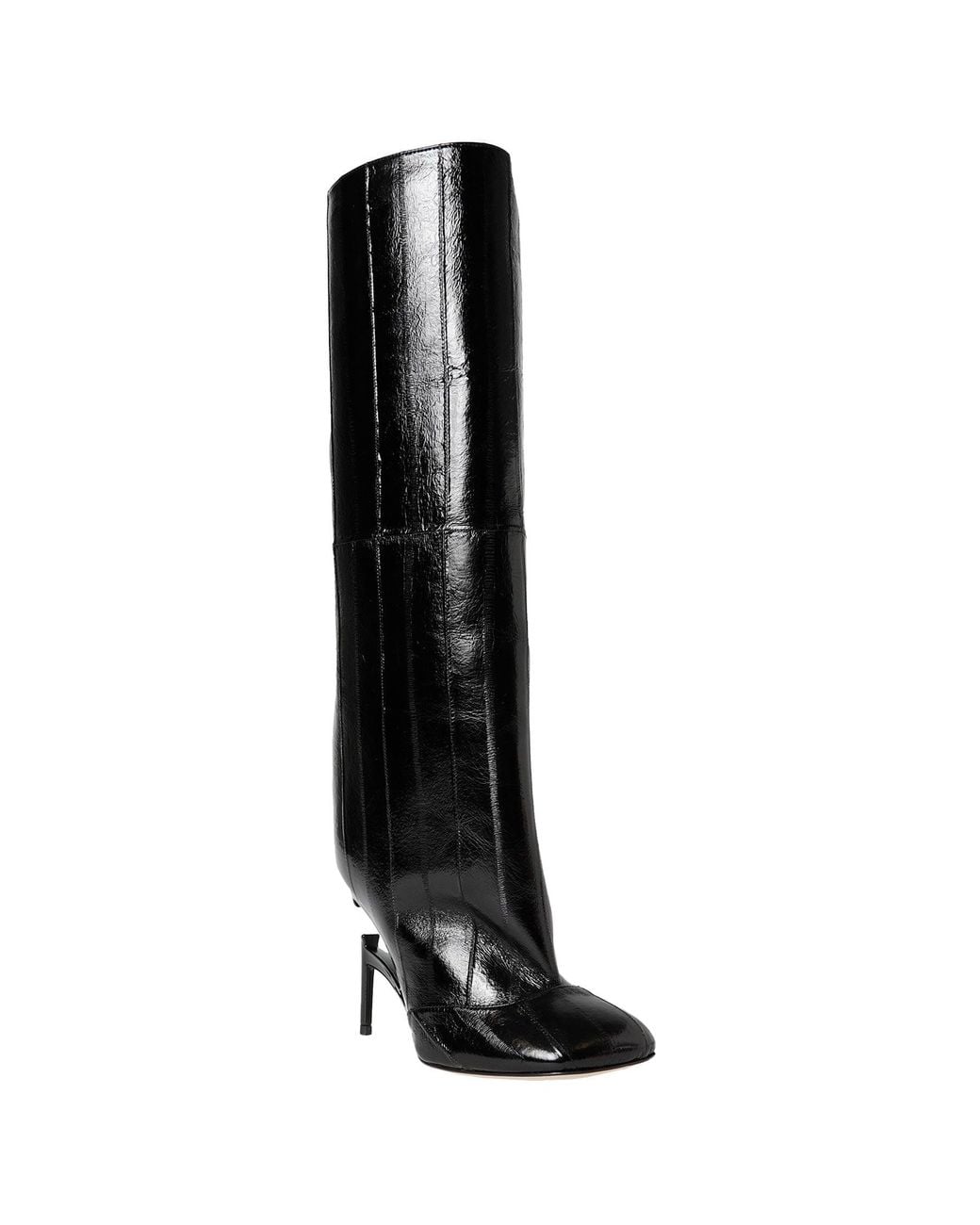 NVL-GARDE Black Broken Heel Knee-High Boots