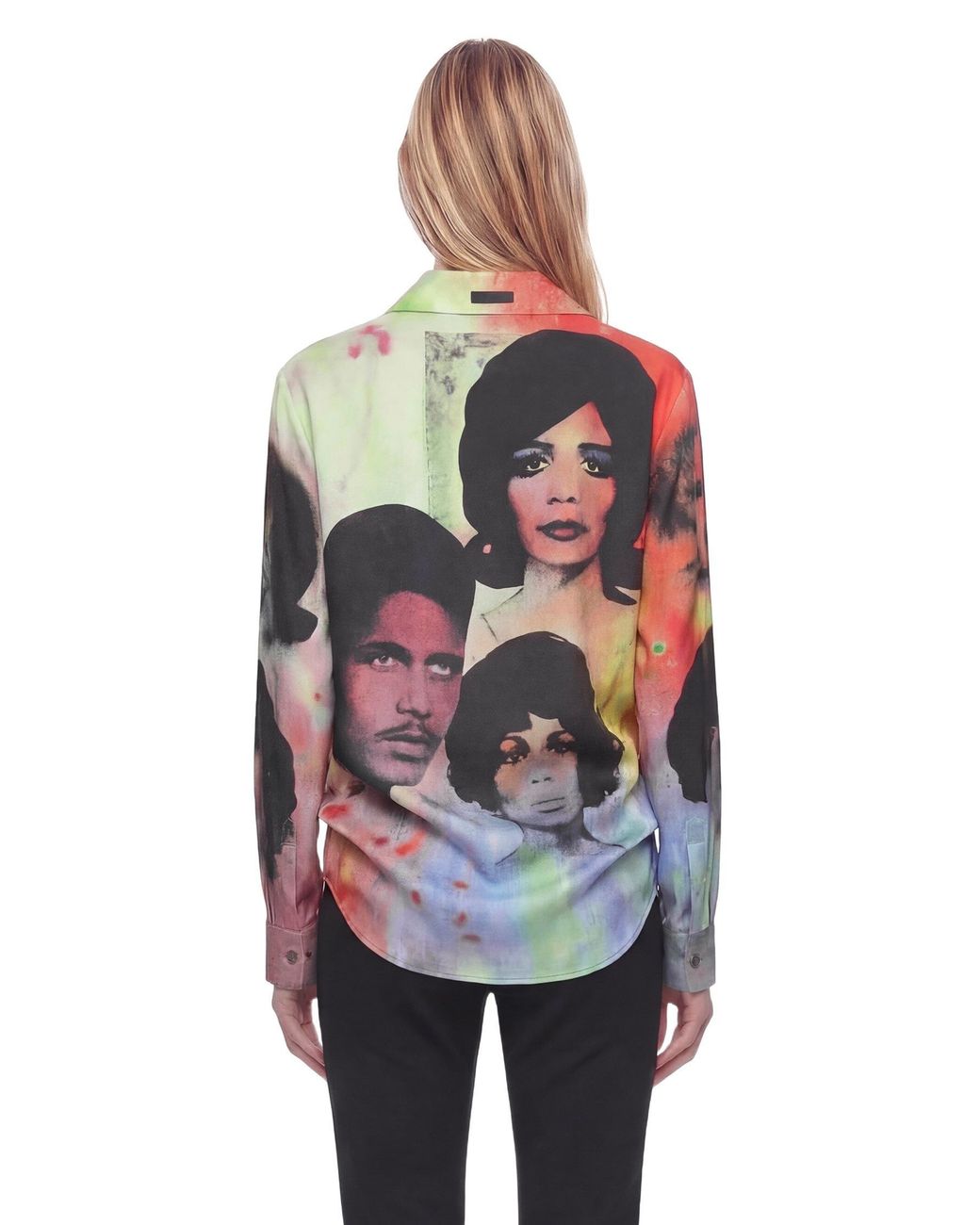 Versace Multicolor Printed Silk Twill Slim Shirt