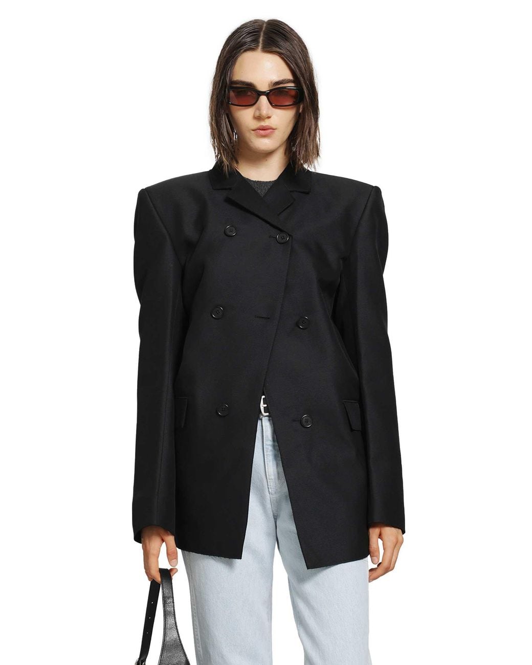 Khaite Black Rolo Double-Breasetd Blazer
