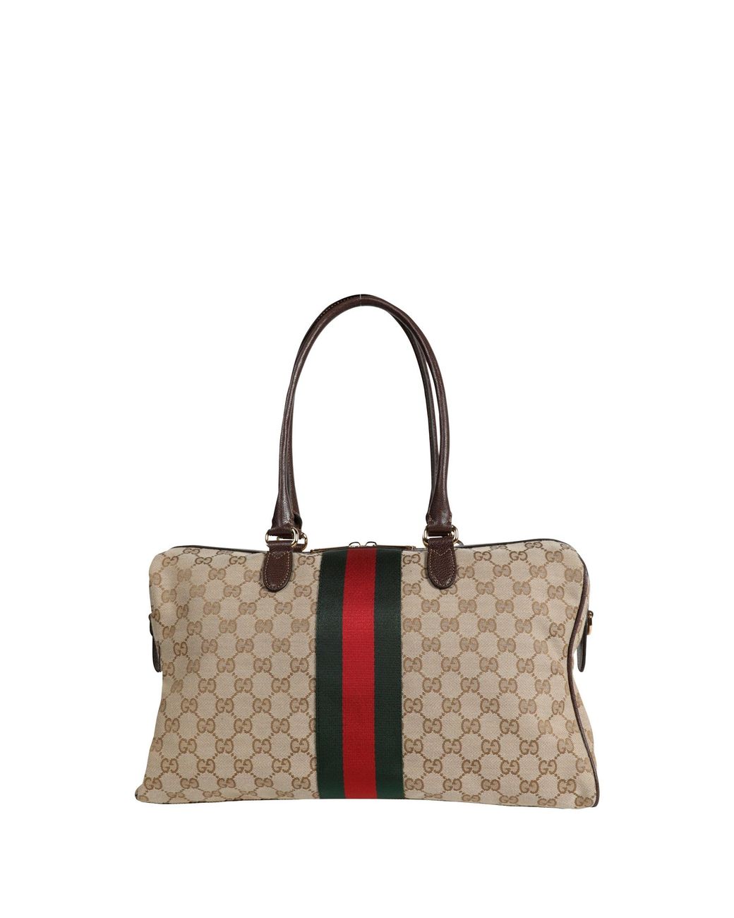 Gucci Brown Borsetto Large Boston Bag