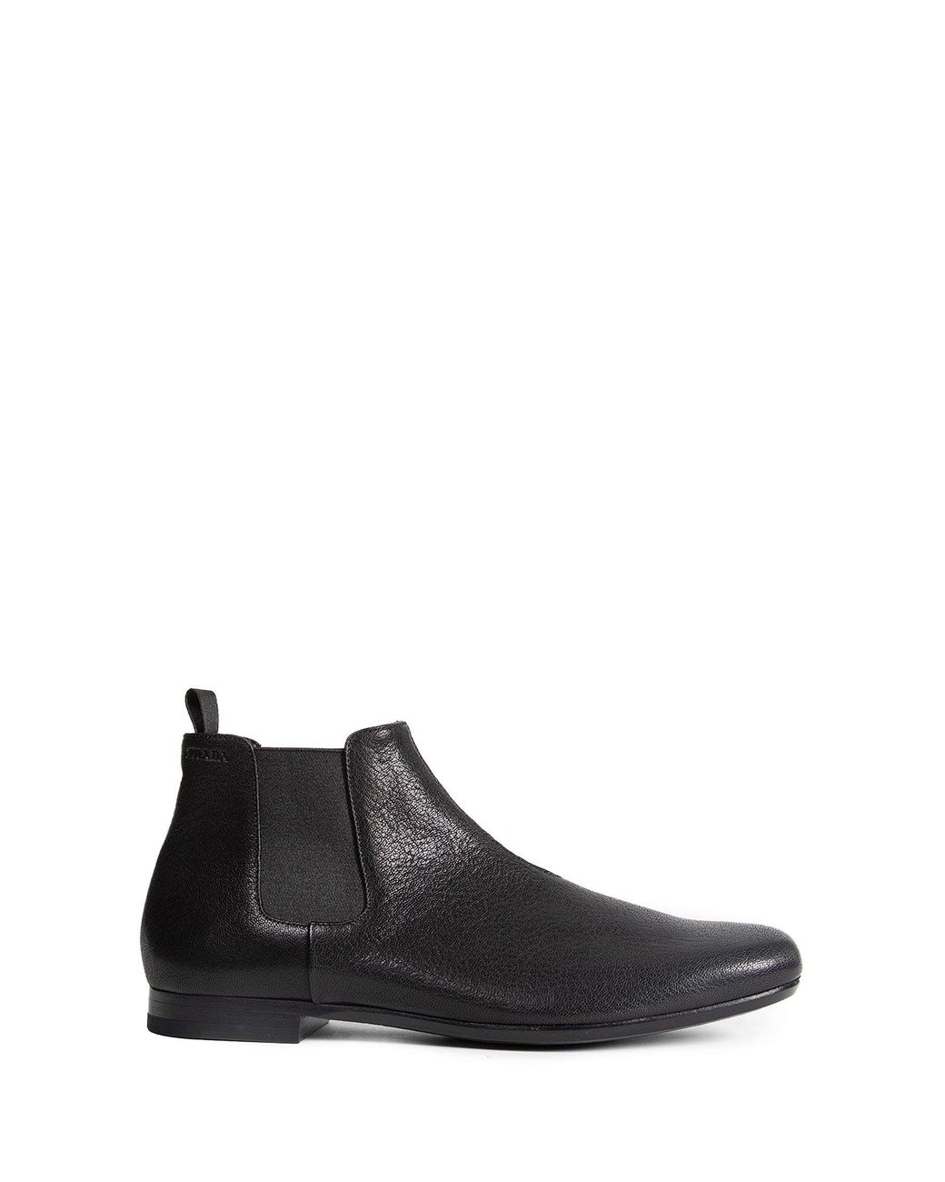 Prada Black Leather Chelsea Boots for men