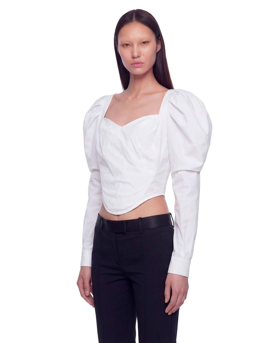 Vivienne Westwood White Ls Sunday Corset Top