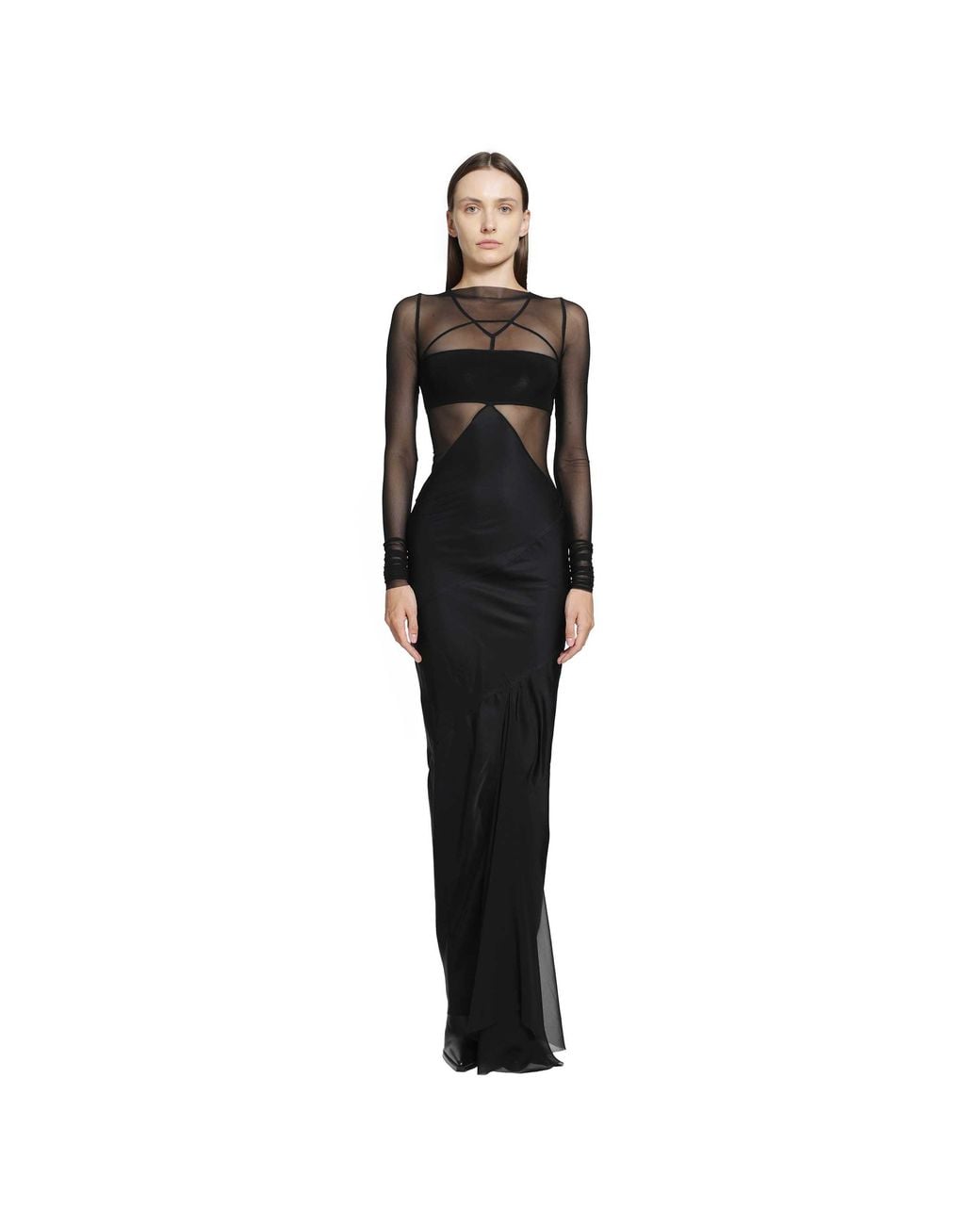 Rick Owens Black Tower Combo Gown