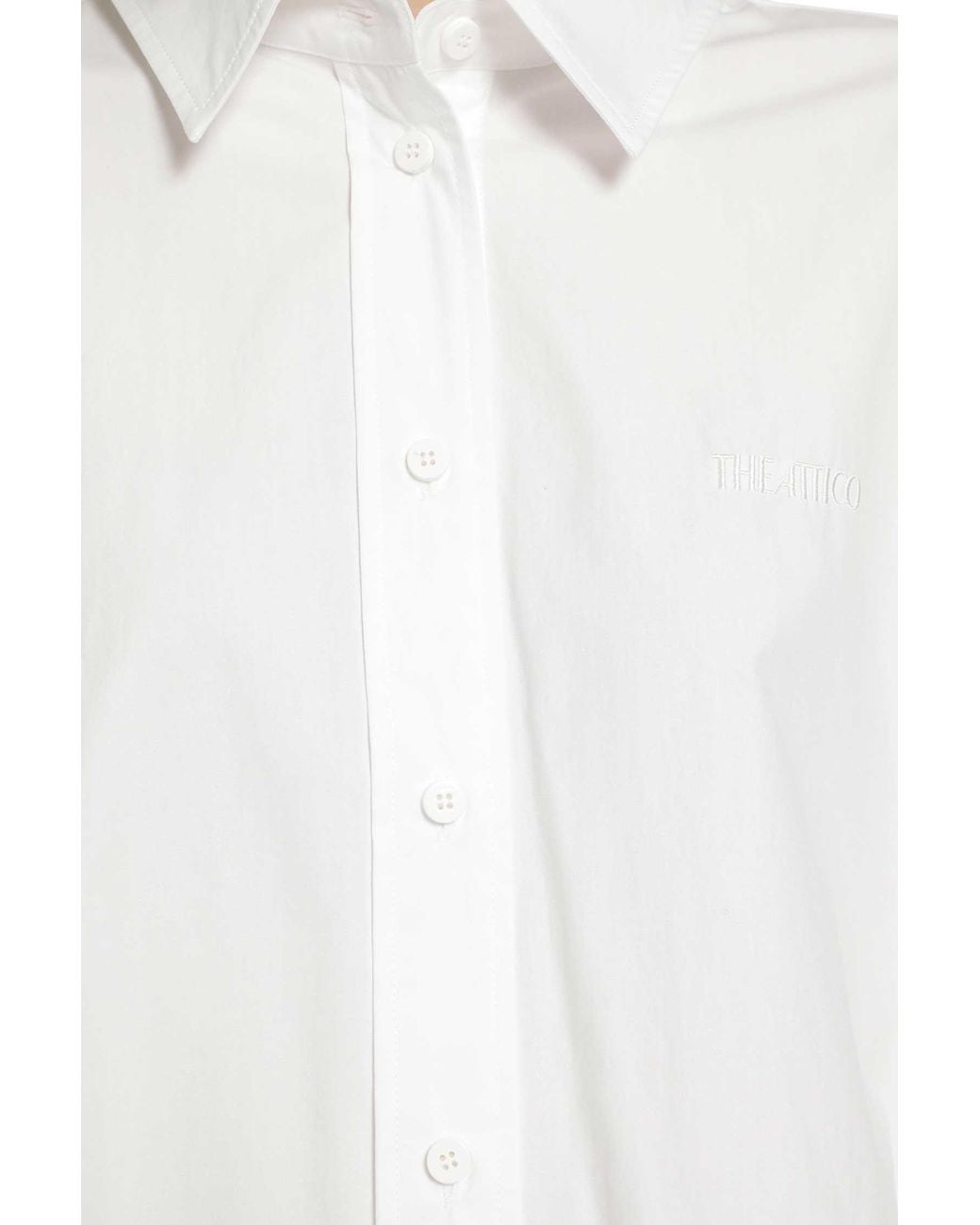 The Attico White Cotton Poplin Shirt