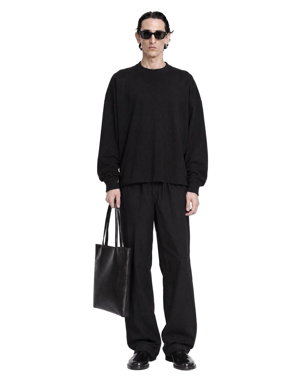 The Row Black Dolino Long Sleeve T-Shirt for men