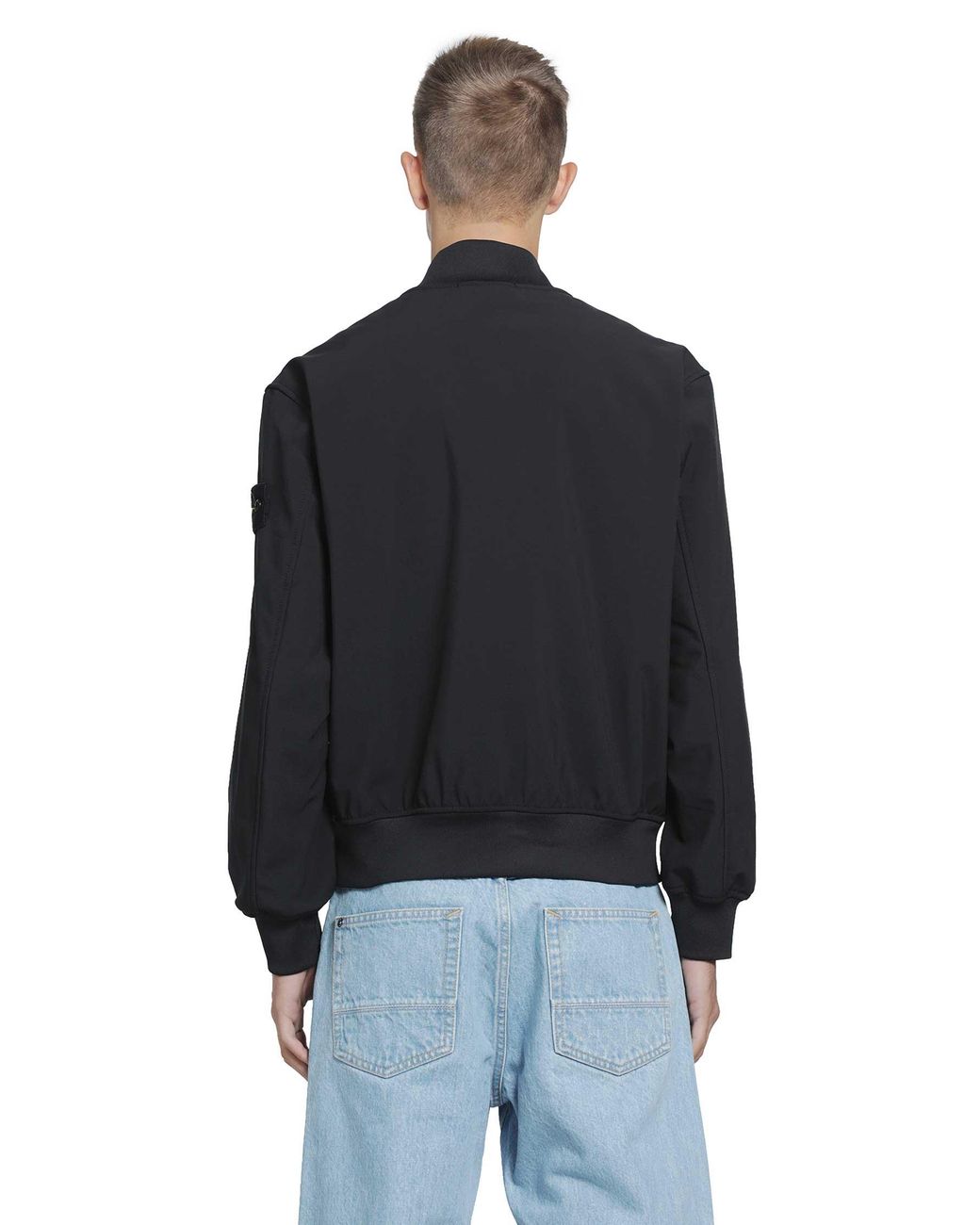 Stone Island Black Q100006 Soft Shell-R Bomber for men