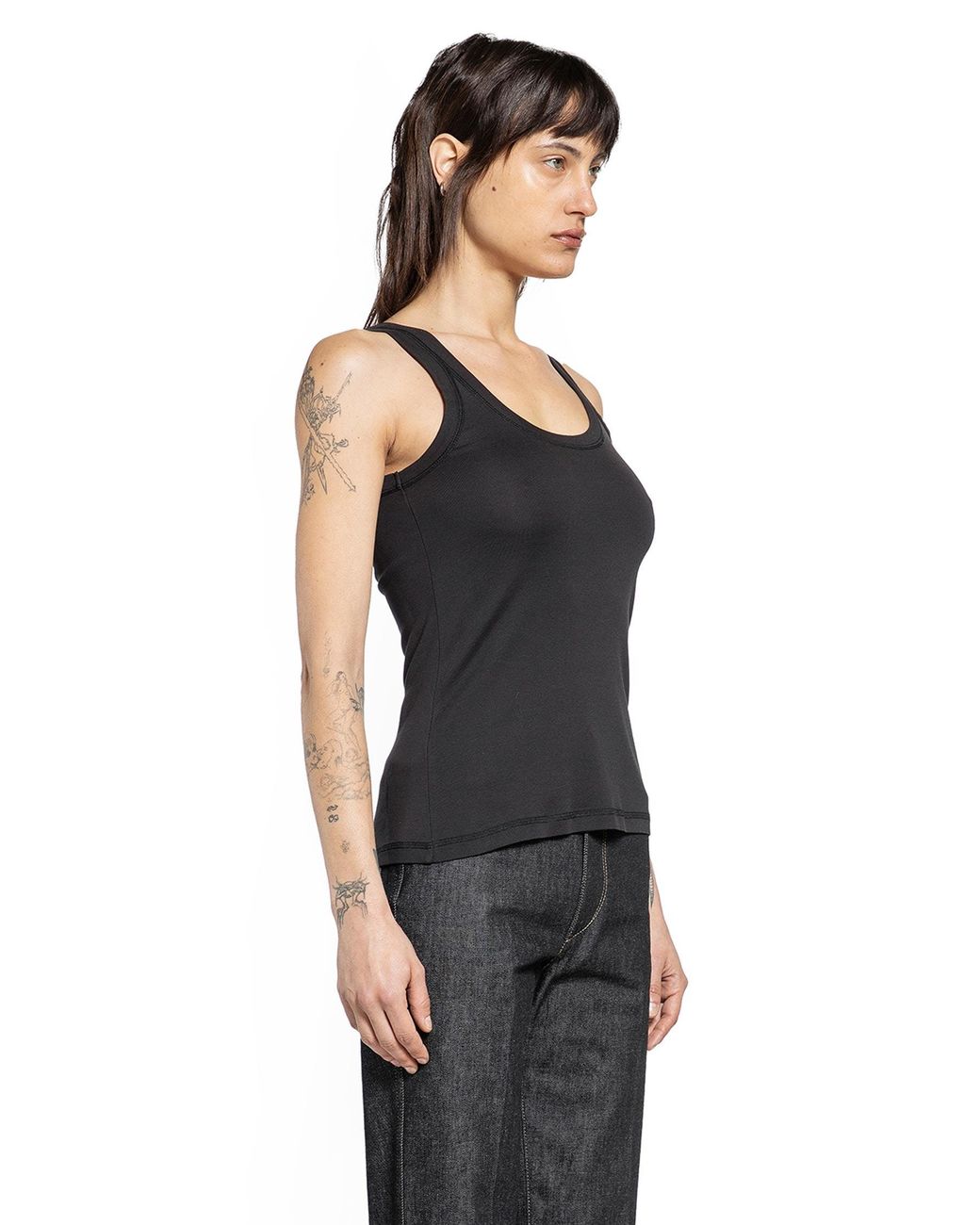 Lemaire Black Rib Tank Top