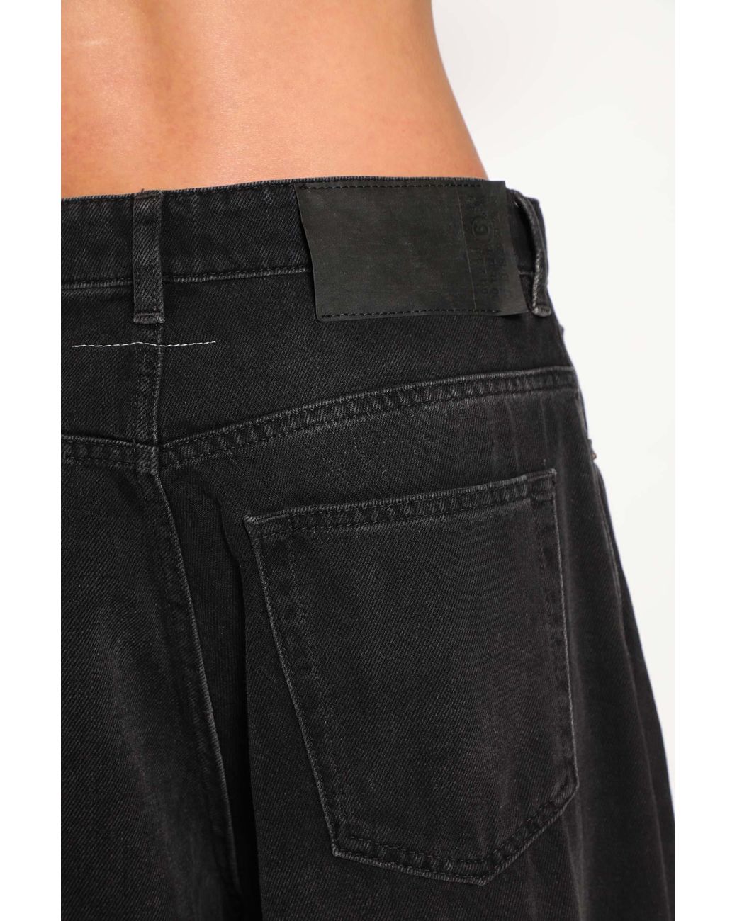 MM6 by Maison Margiela Painted Wide Leg Jeans in Black for Men | Lyst