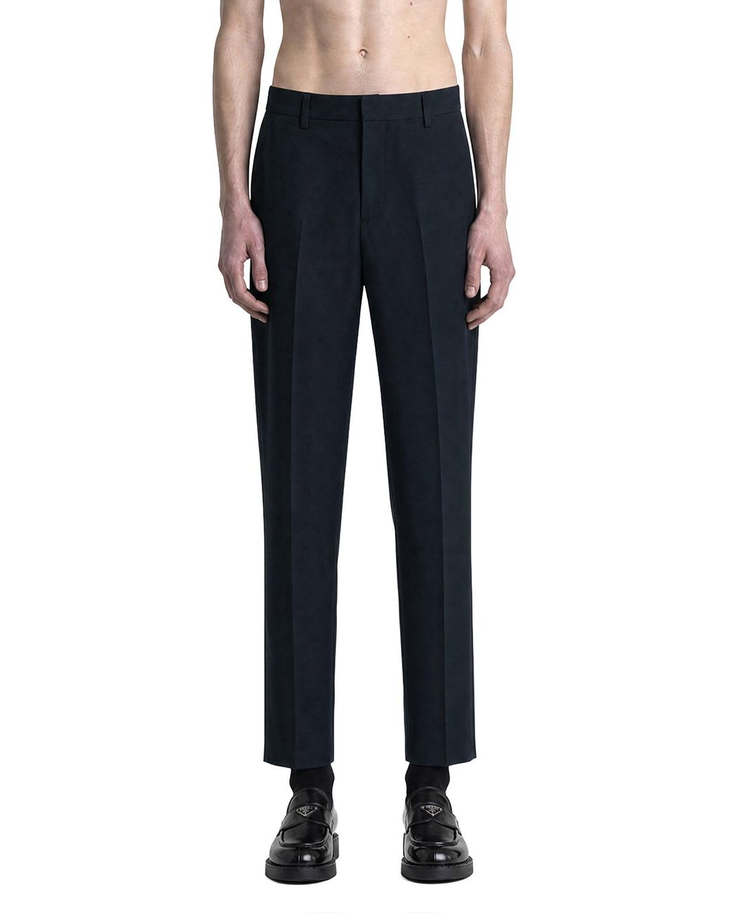 Prada Blue Wool Pants for men