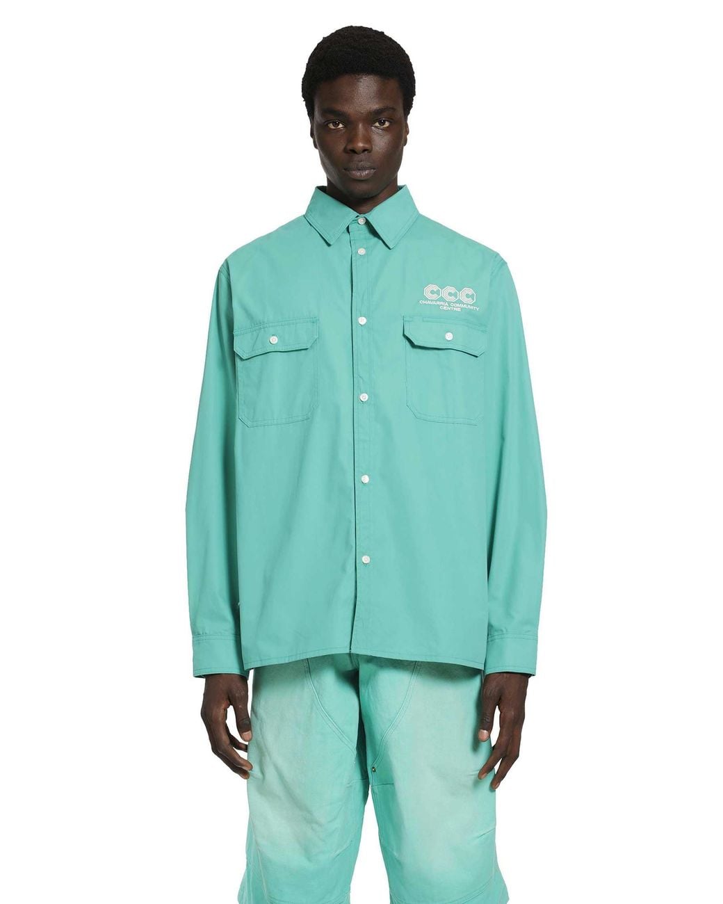 Willy Chavarria Green Corcoran Workshirt for men