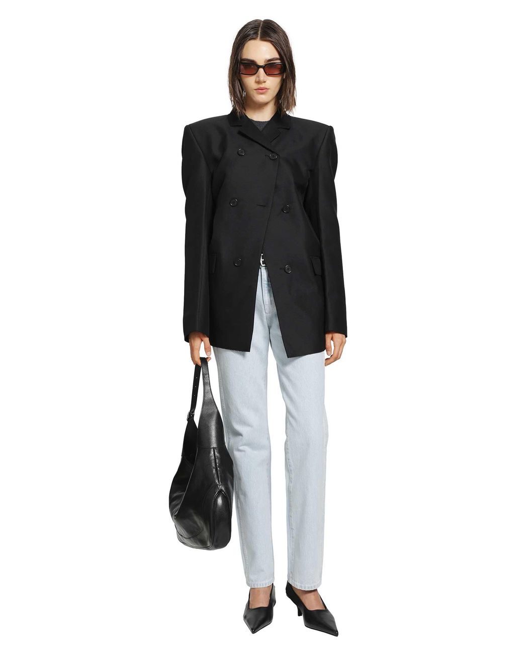 Khaite Black Rolo Double-Breasetd Blazer