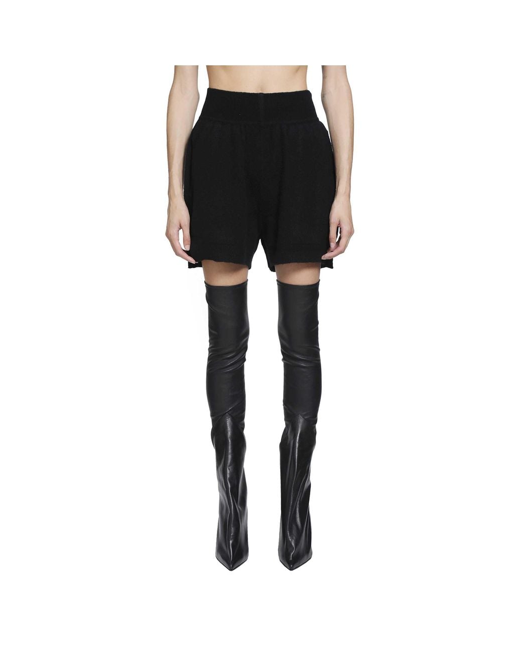 Rick Owens Black Tower Shorts
