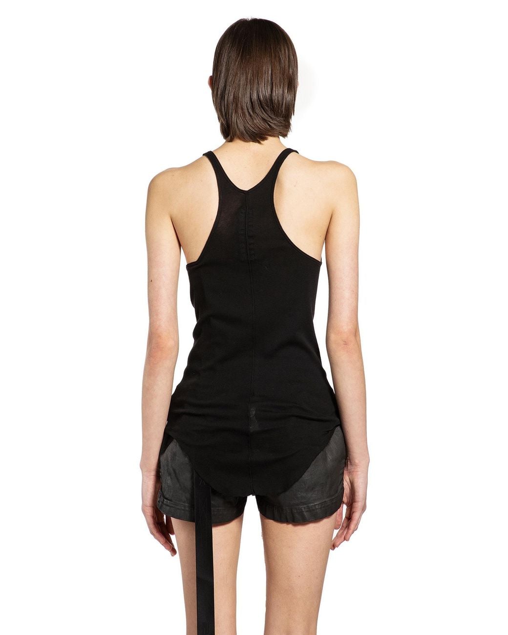 Rick Owens Black Temple Racer Back Tank Top