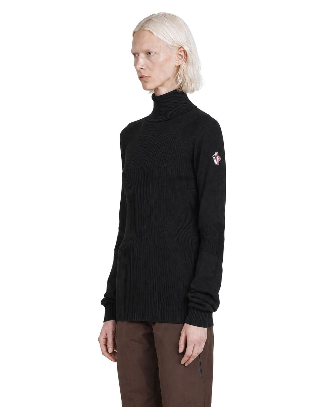 Moncler Black Wool Blend Turtleneck Jumper