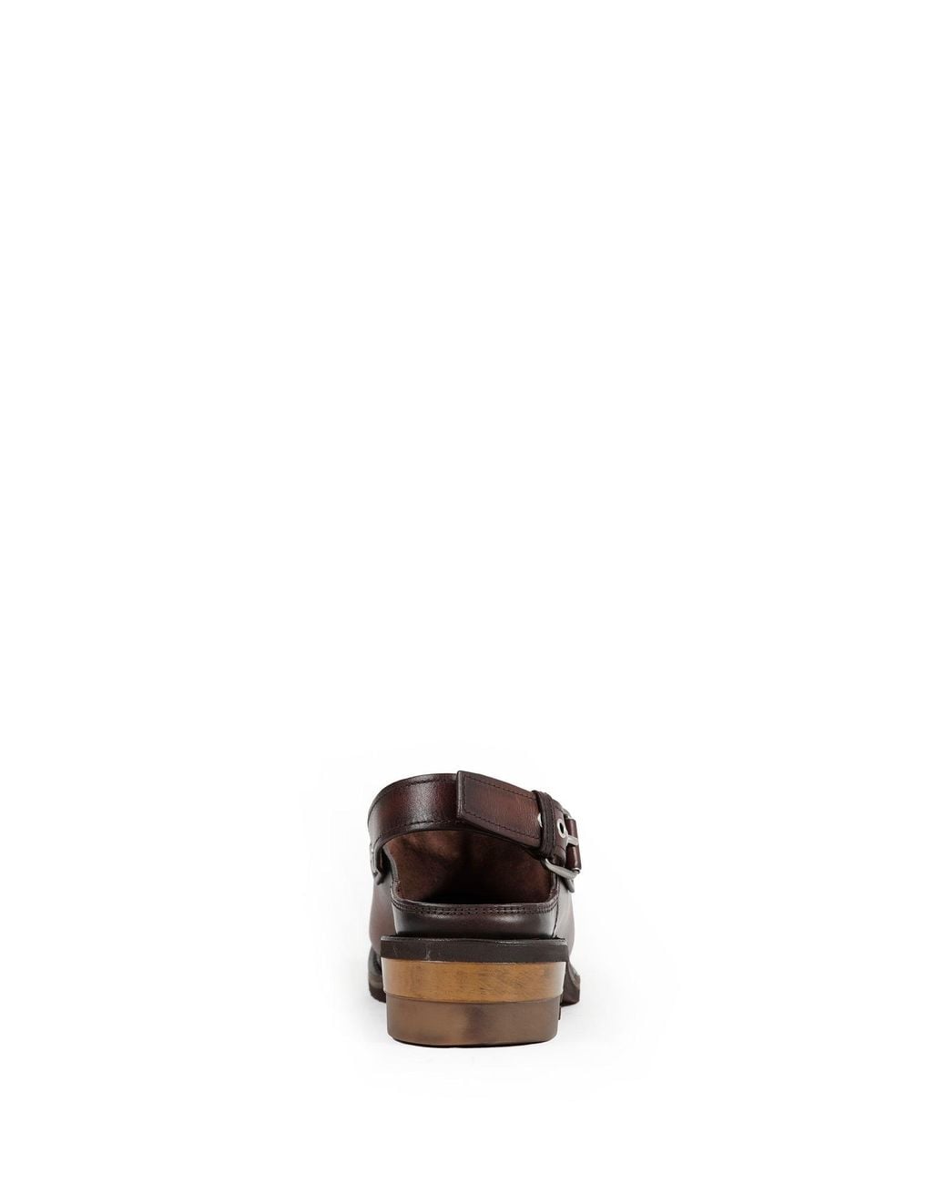 Miu Miu Brown Foule Leather Mules