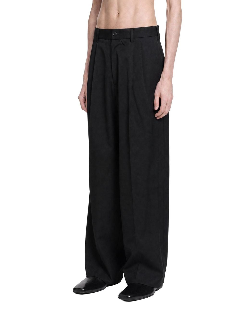 Ssstein Black Long Wide Trousers for men