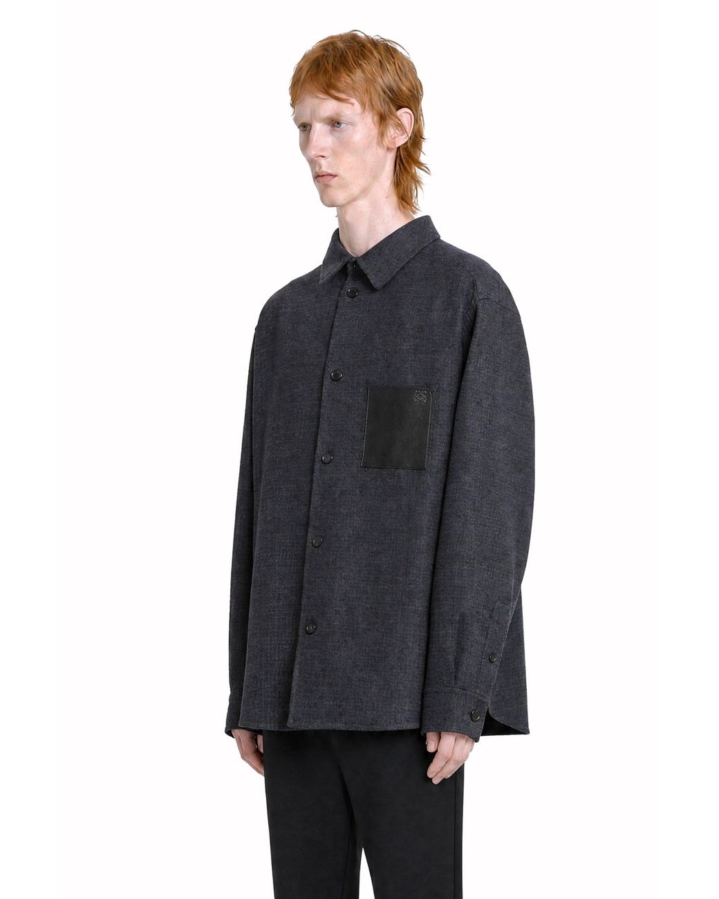Loewe Black Wool Blend Overshirt for men