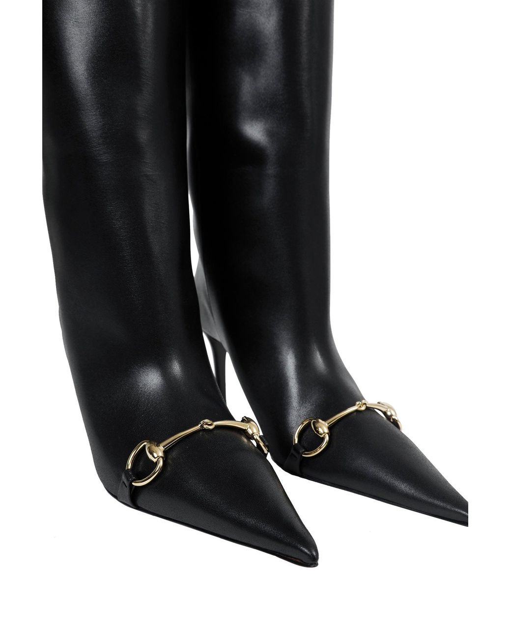 Gucci Black Donna Leather Boots