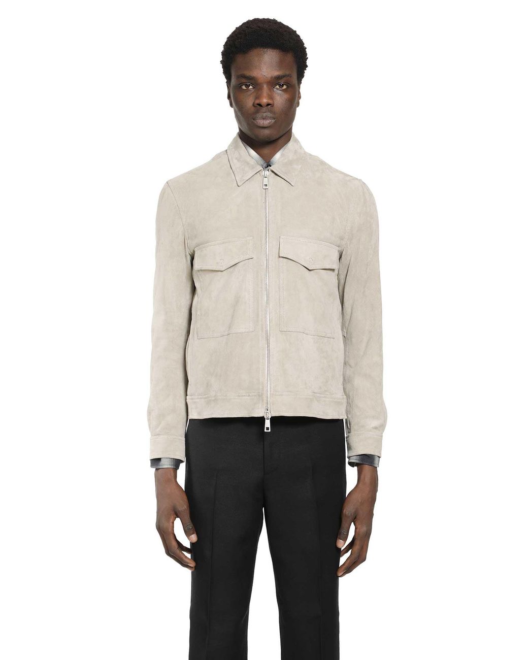 Giorgio Brato Natural Leather Zip-Up Jacket for men