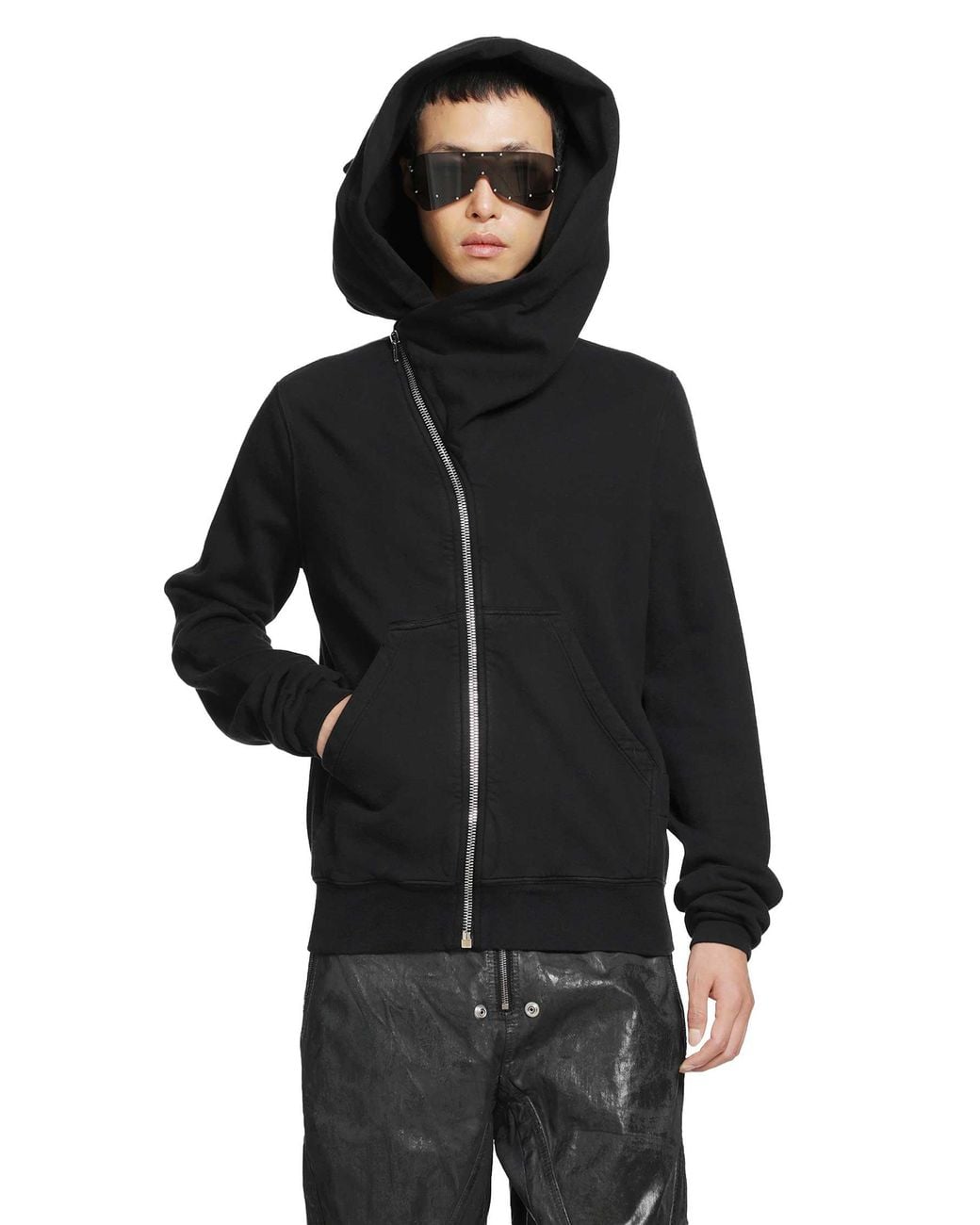 Rick Owens Black Tower Mountain Hoodie for men