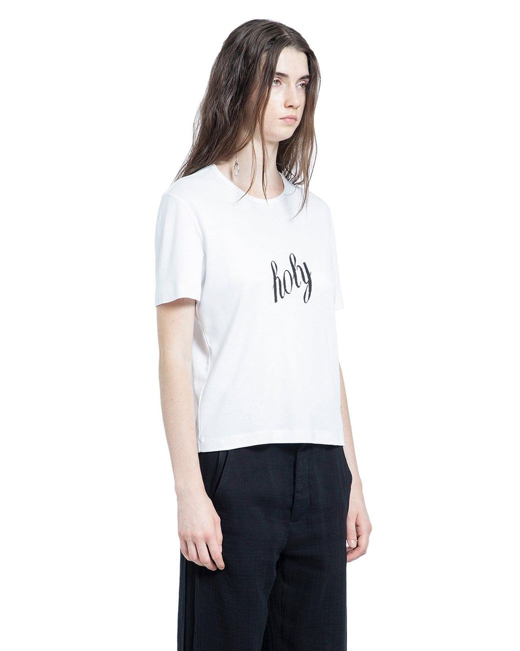 Ann Demeulemeester White Fanie Standard Fit T-Shirt