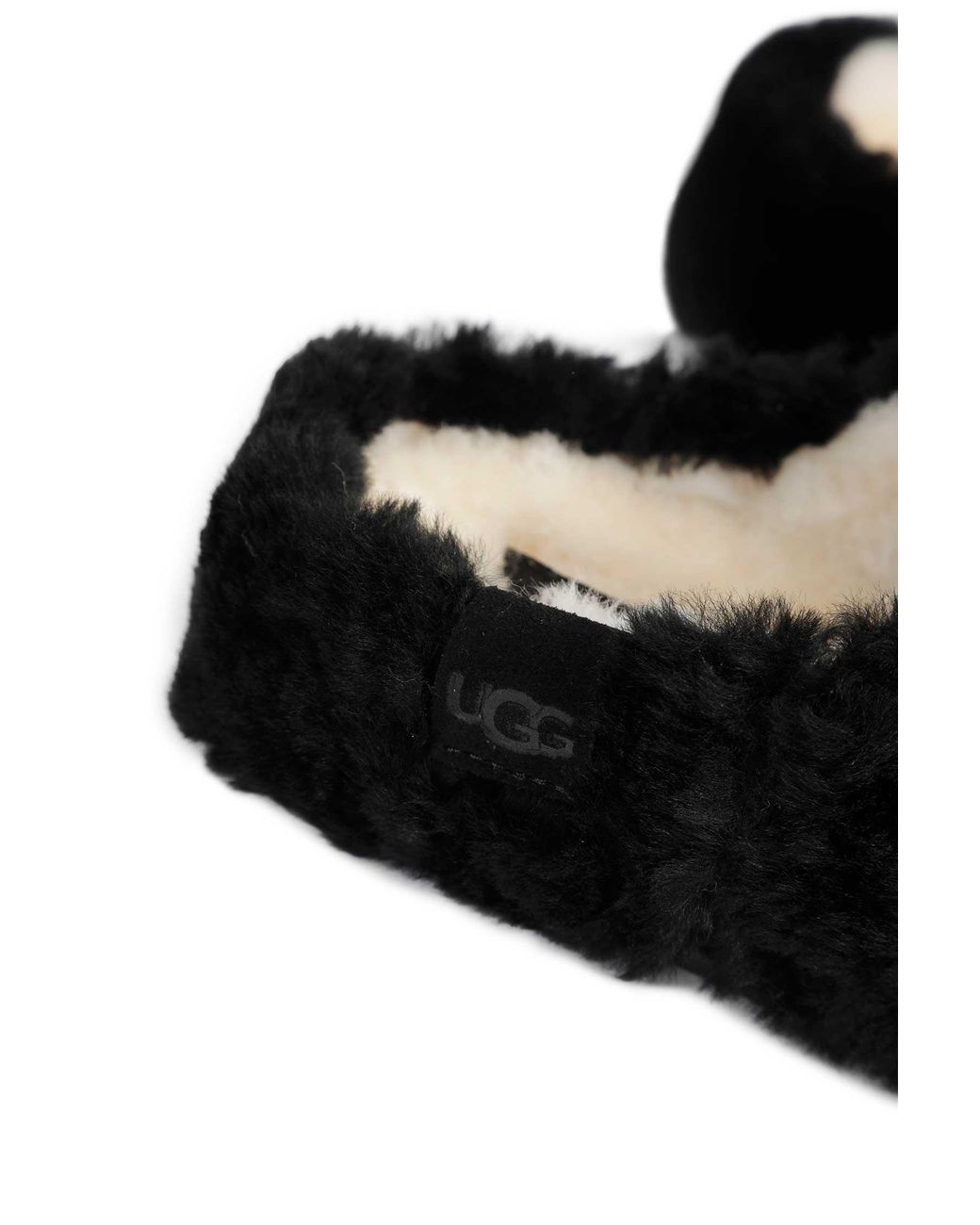 Ugg Black Elea Fluffed Slip-On