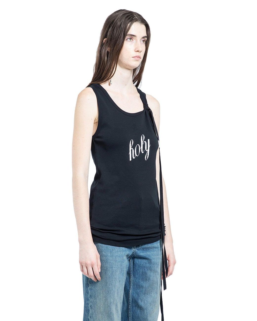 Ann Demeulemeester Blue Seva Holy Print Tank Top