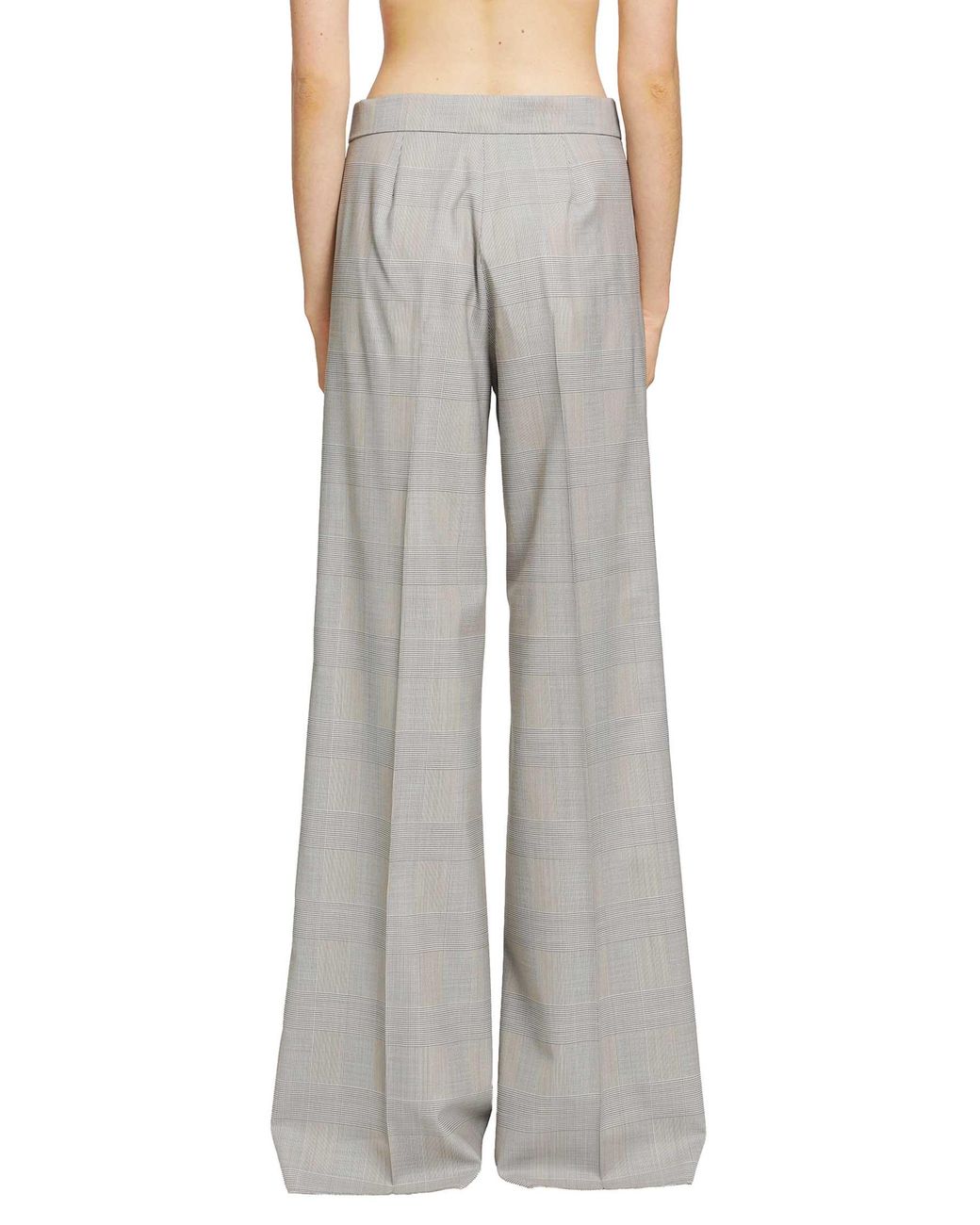 Max Mara Gray Glen Plaid Wool Trousers