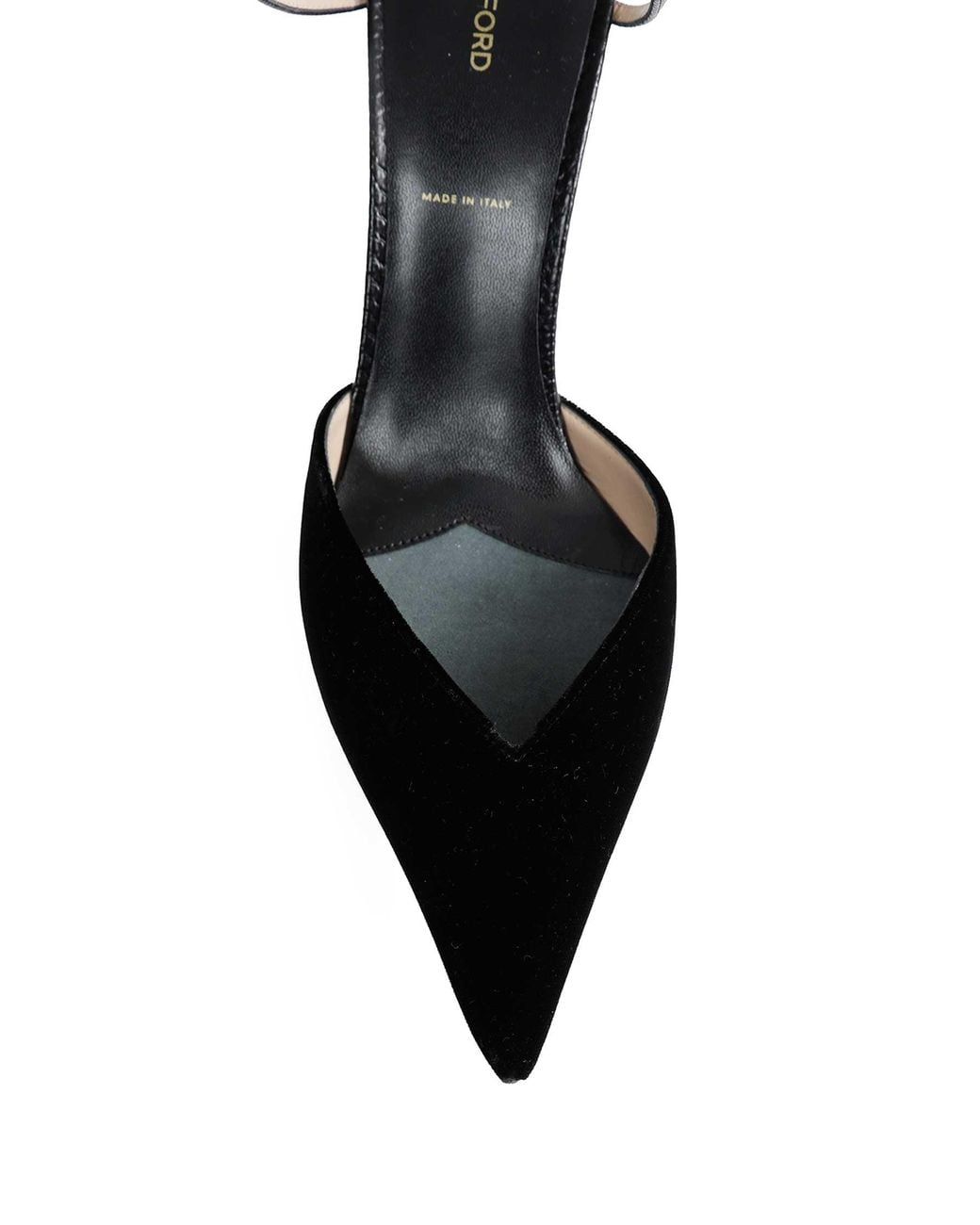 Tom Ford Black Leather And Velvet Selen Pumps
