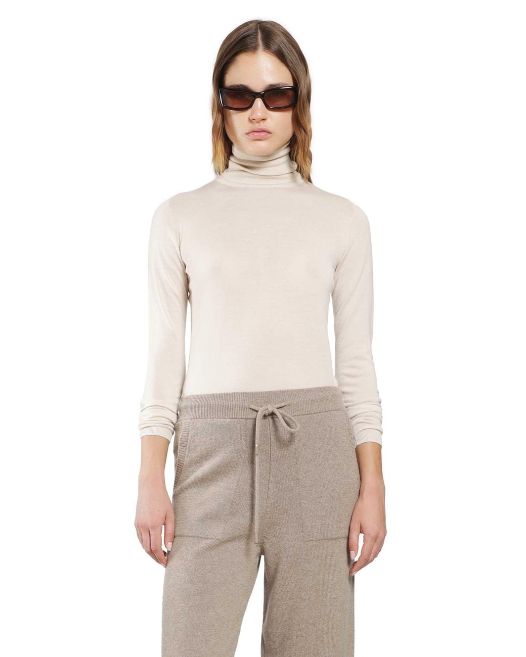 Max Mara Natural Wool Yarn Sweater